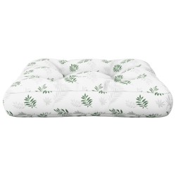 Coussin de palette à motif de feuilles 58x58x10 cm tissu oxford 