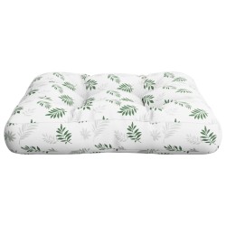 Coussin de palette à motif de feuilles 58x58x10 cm tissu oxford 