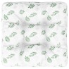 Coussin de palette à motif de feuilles 58x58x10 cm tissu oxford 