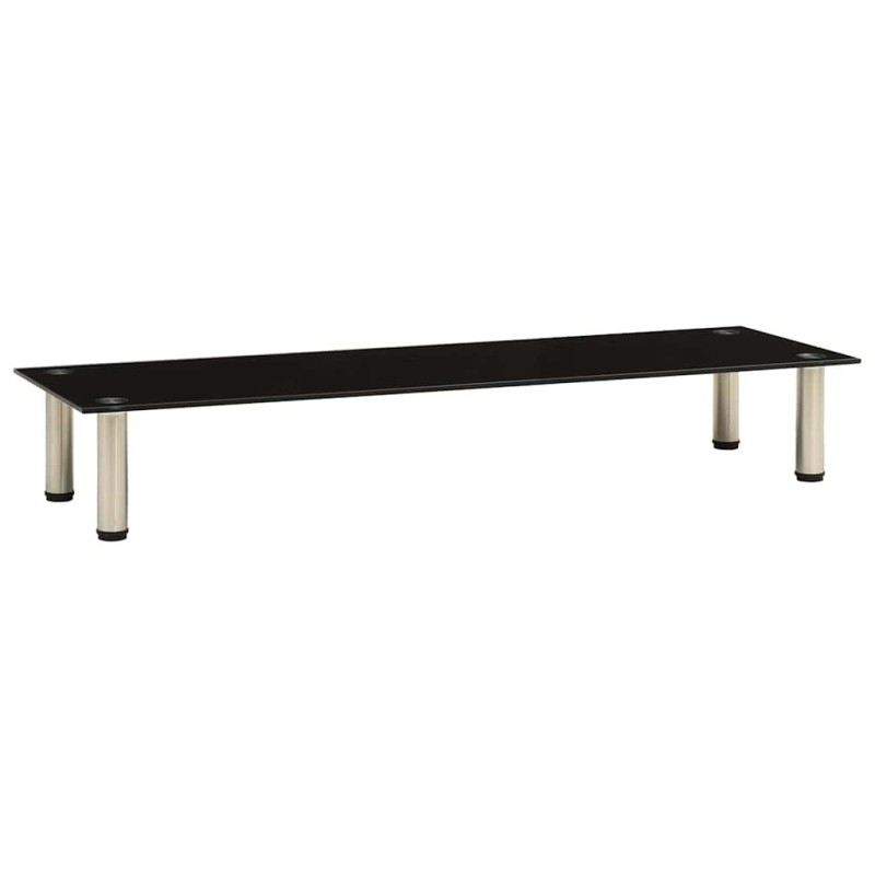 Meuble TV Noir 120x35x17 cm Verre trempé Meuble TV Noir 120x35x17 cm Verre trempé