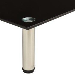 Meuble TV Noir 120x35x17 cm Verre trempé 