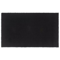 Tapis de porte noir 90x150 cm fibre de coco touffeté 