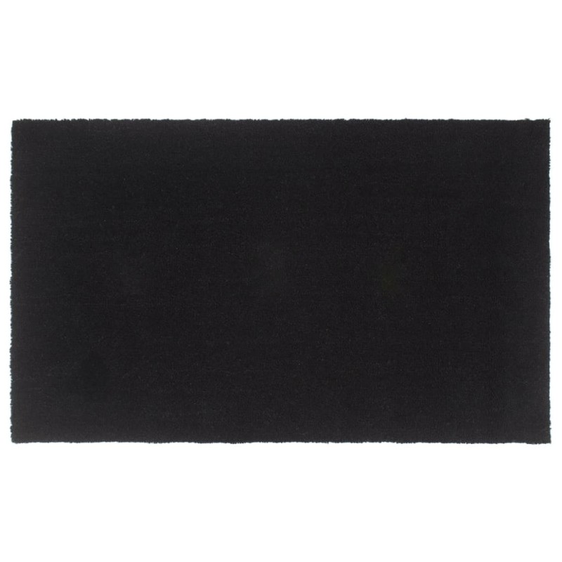 Tapis de porte noir 90x150 cm fibre de coco touffeté 