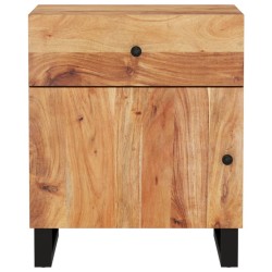 Table de chevet 50x33x60cm Bois d'acacia solide et d'ingénierie 