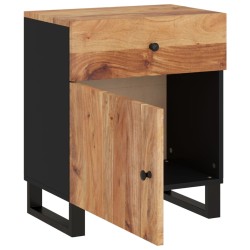 Table de chevet 50x33x60cm Bois d'acacia solide et d'ingénierie 