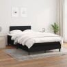 Sommier à lattes de lit avec matelas noir 120x190 cm tissu 