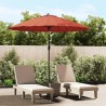 Parasol d'extérieur et mât avec aluminium 270 cm terre cuite 