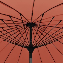 Parasol d'extérieur et mât avec aluminium 270 cm terre cuite 