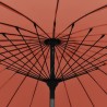 Parasol d'extérieur et mât avec aluminium 270 cm terre cuite 