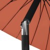 Parasol d'extérieur et mât avec aluminium 270 cm terre cuite 
