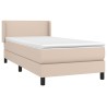 Sommier à lattes de lit avec matelas Cappuccino 90x200 cm 