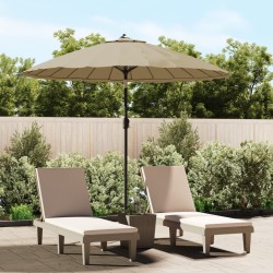 Parasol d'extérieur avec mât en aluminium 270 cm Taupe 