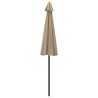 Parasol d'extérieur avec mât en aluminium 270 cm Taupe 