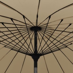 Parasol d'extérieur avec mât en aluminium 270 cm Taupe 