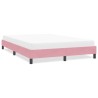 Cadre de lit sans matelas rose 140x220 cm velours 