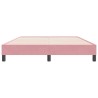 Cadre de lit sans matelas rose 140x220 cm velours 