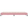 Cadre de lit sans matelas rose 140x220 cm velours 