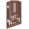 Barrière pour chiens avec porte 6 panneaux bois de peuplier 