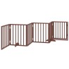 Barrière pour chiens avec porte 6 panneaux bois de peuplier 