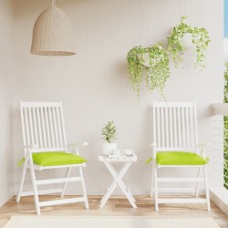 Coussins de chaise lot de 2 vert brillant 40x40x7 cm 