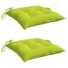 Coussins de chaise lot de 2 vert brillant 40x40x7 cm 