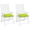Coussins de chaise lot de 2 vert brillant 40x40x7 cm 