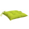 Coussins de chaise lot de 2 vert brillant 40x40x7 cm 