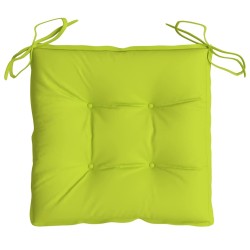 Coussins de chaise lot de 2 vert brillant 40x40x7 cm 