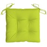 Coussins de chaise lot de 2 vert brillant 40x40x7 cm 