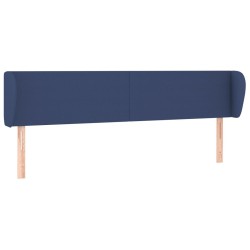 Tête de lit avec oreilles Bleu 183x23x78/88 cm Tissu 