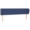 Tête de lit avec oreilles Bleu 183x23x78/88 cm Tissu 