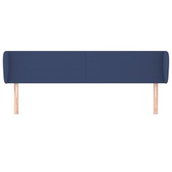 Tête de lit avec oreilles Bleu 183x23x78/88 cm Tissu 