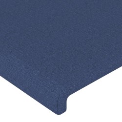 Tête de lit avec oreilles Bleu 183x23x78/88 cm Tissu 