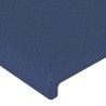 Tête de lit avec oreilles Bleu 183x23x78/88 cm Tissu 