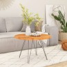 Dessus de table Ø70x3,8 cm rond bois massif d'acacia 