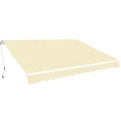 Auvent pliable manuel 400 cm Crème 