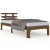 Cadre de lit sans matelas marron miel bois massif 100x200 cm 