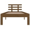 Cadre de lit sans matelas marron miel bois massif 100x200 cm 
