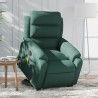 Fauteuil inclinable de massage électrique vert foncé velours 
