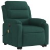 Fauteuil inclinable de massage électrique vert foncé velours 