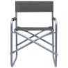 Chaises de metteur en scène lot de 2 Acier Gris 