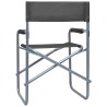 Chaises de metteur en scène lot de 2 Acier Gris 
