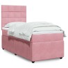 Sommier à lattes de lit avec matelas Rose 90x200 cm Velours 