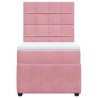 Sommier à lattes de lit avec matelas Rose 90x200 cm Velours 