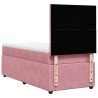 Sommier à lattes de lit avec matelas Rose 90x200 cm Velours 