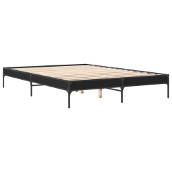 Cadre de lit sans matelas noir 150x200 cm 