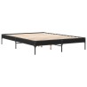 Cadre de lit sans matelas noir 150x200 cm 