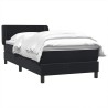 Sommier à lattes de lit avec matelas noir 100x210 cm velours 