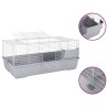Cage pour petits animaux gris 100x53x46 cm PP et métal 