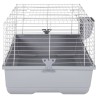 Cage pour petits animaux gris 100x53x46 cm PP et métal 